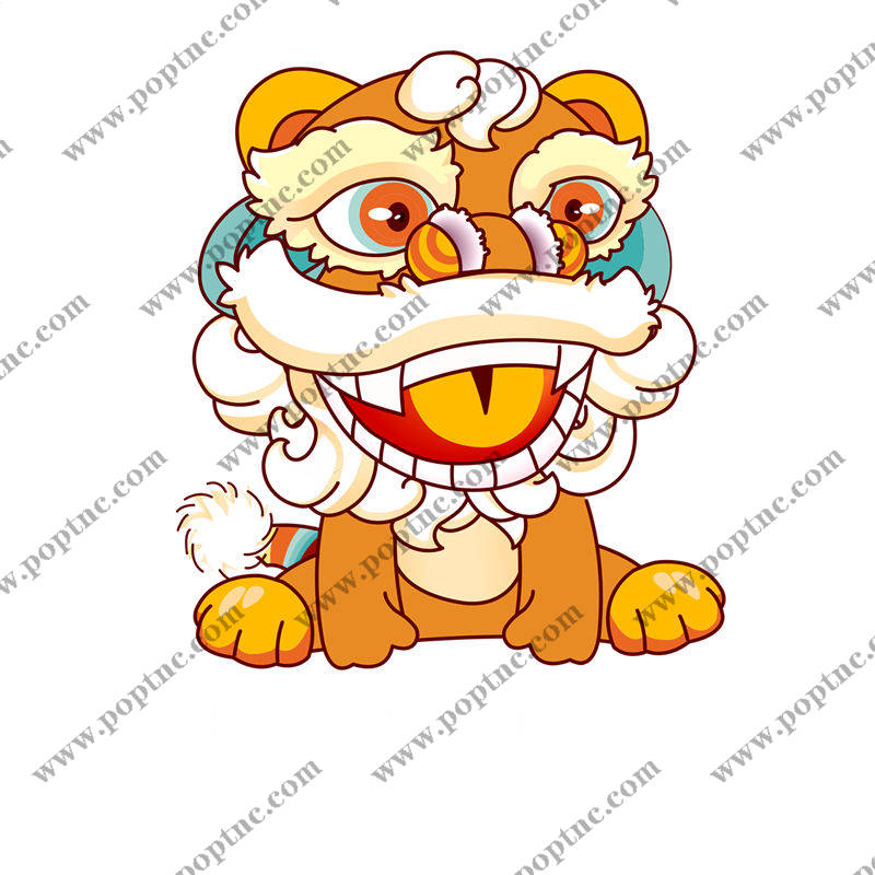 萌趣招财猫印花图案:服装印花裁片设计灵感