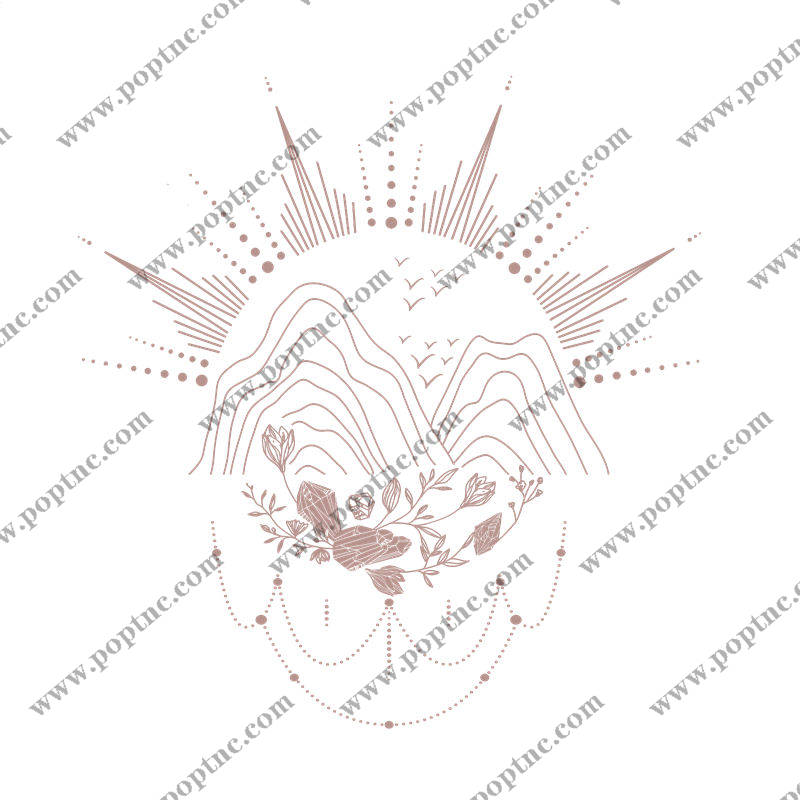 自然山峦纹理服装印花裁片,打造独特自然风格