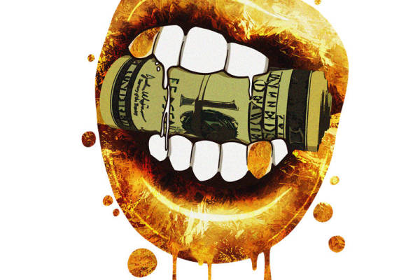 金色火焰与钞票印花：打造个性服装的完美裁片