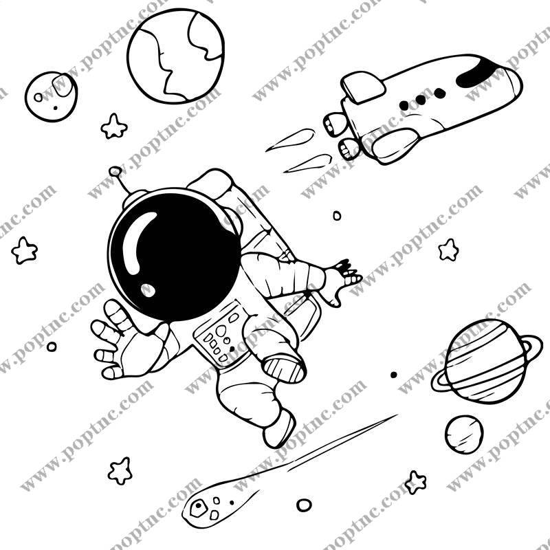 太空探险:创意裁片印花设计,打造独特服装
