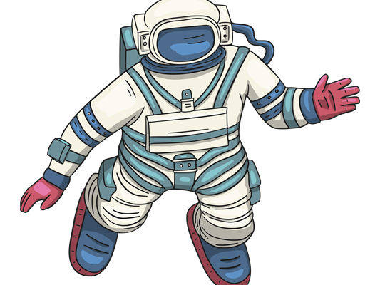 未来科技感太空宇航员服装印花素材