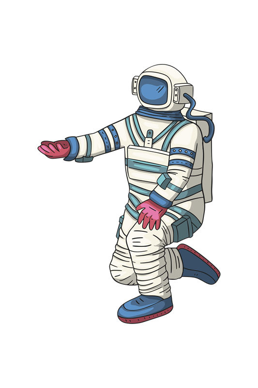 未来科技感太空宇航员服装印花设计