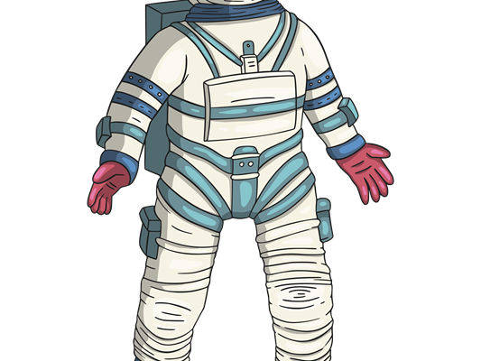 经典复古太空服图案裁片印花，打造独特服装设计