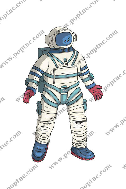 经典复古太空服图案裁片印花,打造独特服装设计