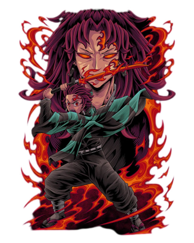 火焰恶魔战士裁片印花：服装印花新选择