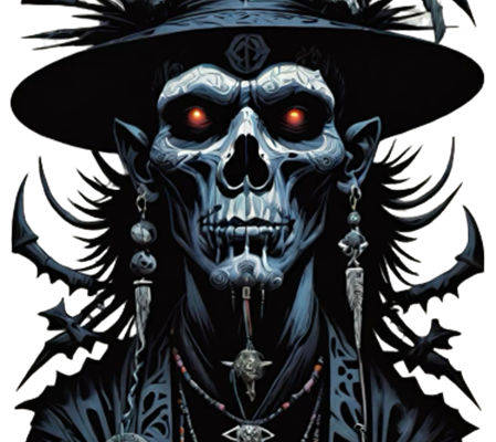 暗黑巫师头骨裁片印花：服装印花设计灵感