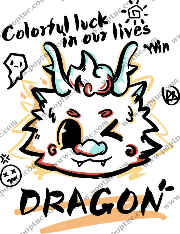 萌趣龙兽印花图案,轻松打造个性服装