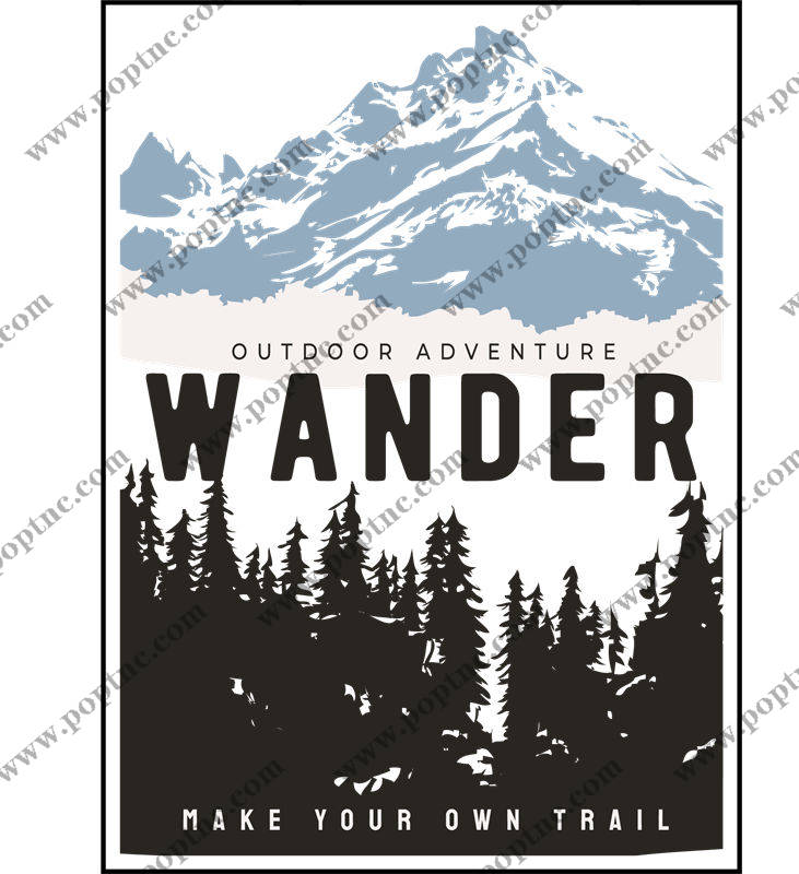 自然山景裁片印花,打造个性户外服装