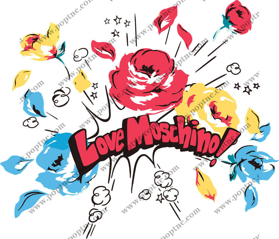 浪漫玫瑰花型裁片印花,打造时尚服装