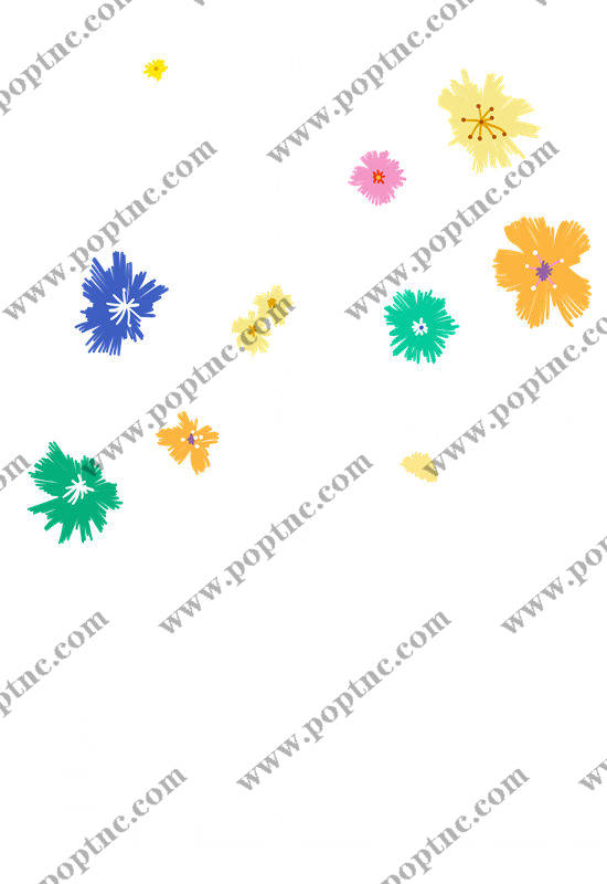 清新自然花型裁片印花设计,适合春夏服装印花