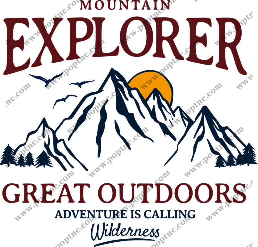 山峰探险户外服装印花素材