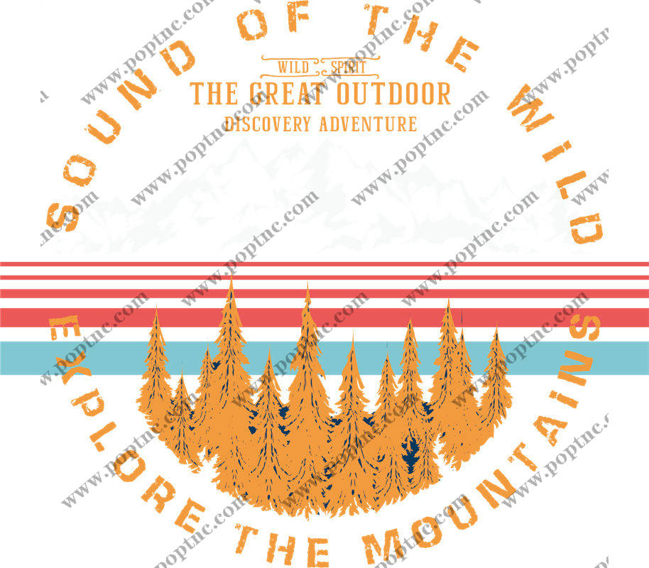 探索自然的山林图案裁片印花,打造个性户外服装