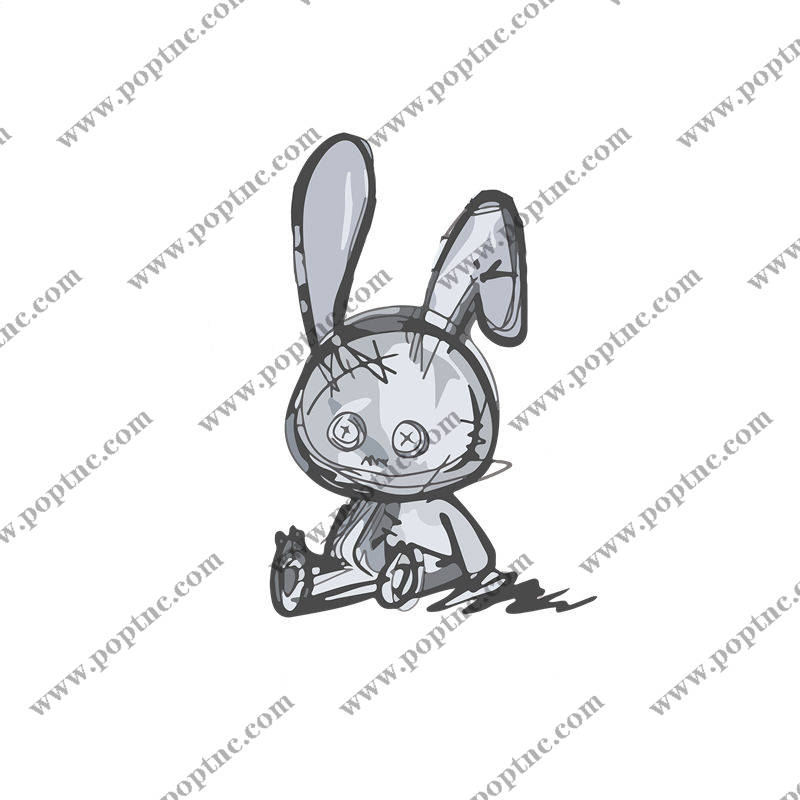 可爱兔子裁片印花,打造个性服装