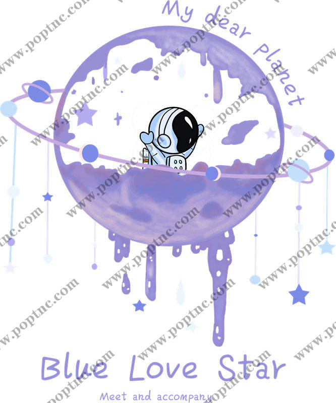 梦幻星球:蓝紫色调服装印花设计