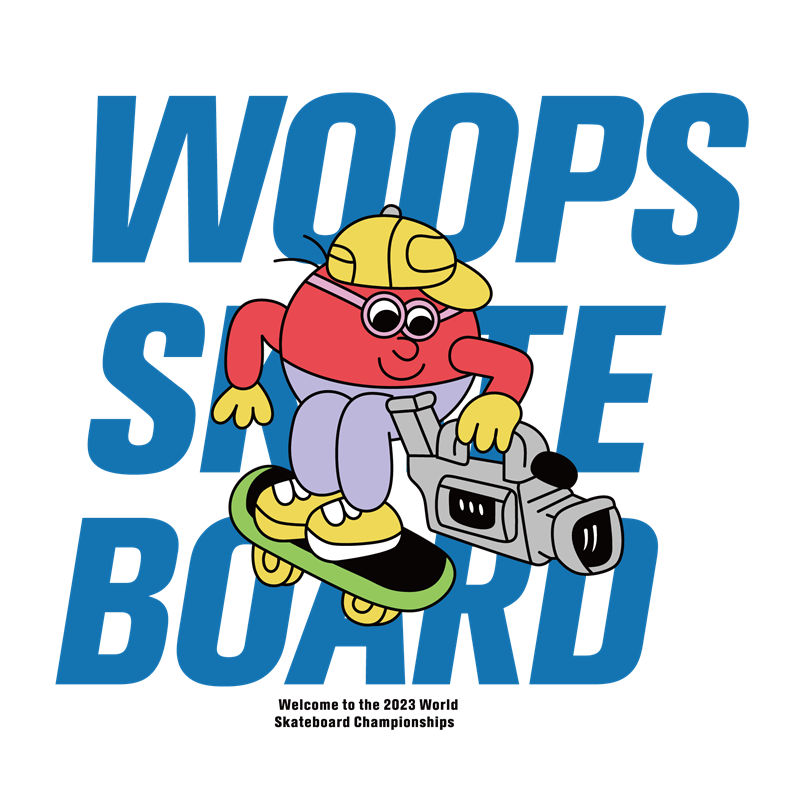 卡通人物滑板印花素材,适合服装裁片印花设计