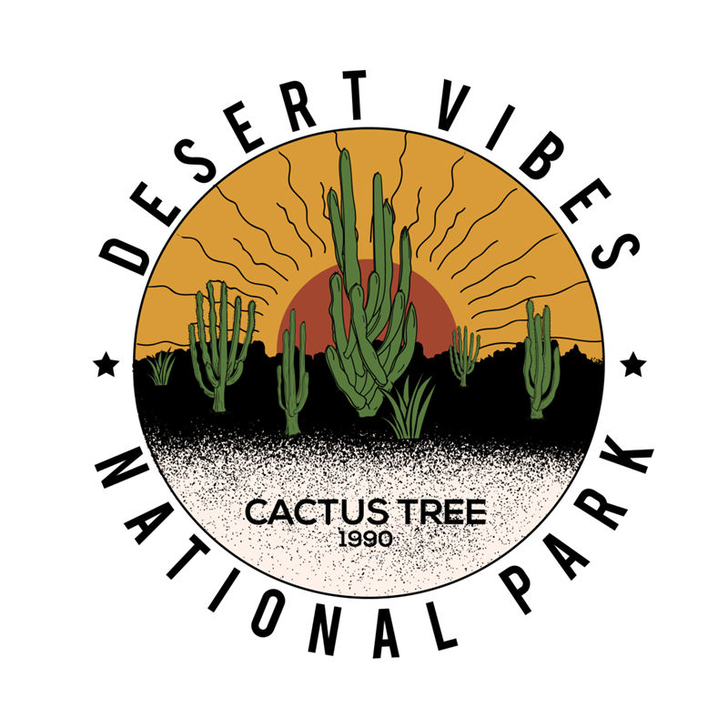 沙漠仙人掌印花:自然风格服装印花