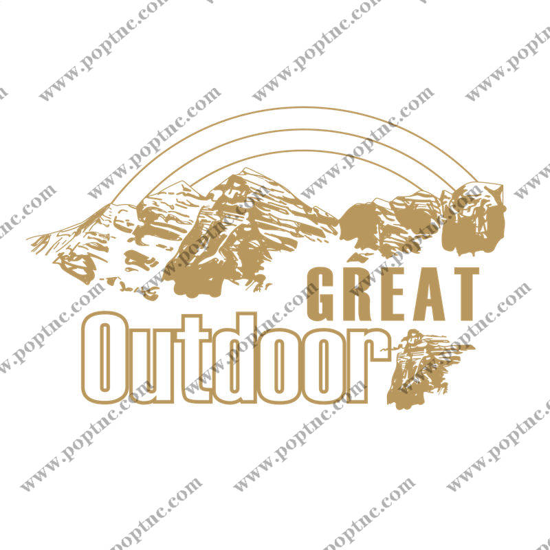 户外山景印花图案,打造自然风格服装