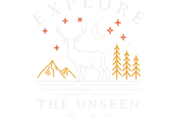 自然森林鹿纹服装印花素材，探索未知之美