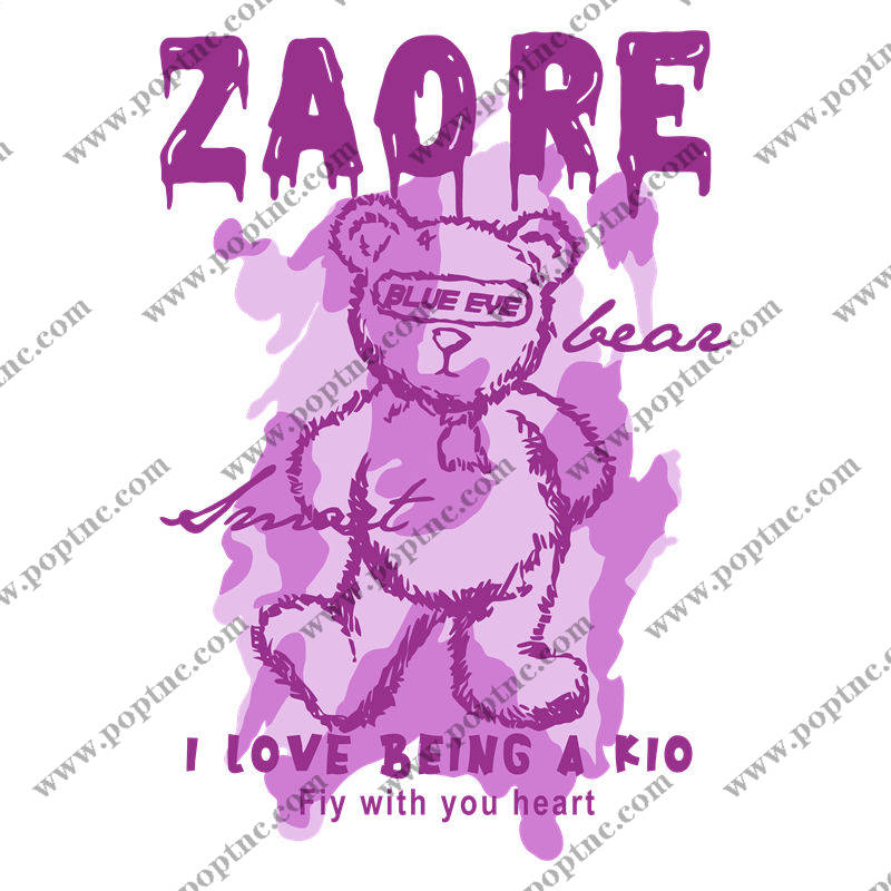 创意熊印花图案:服装印花与裁片印花的理想选择