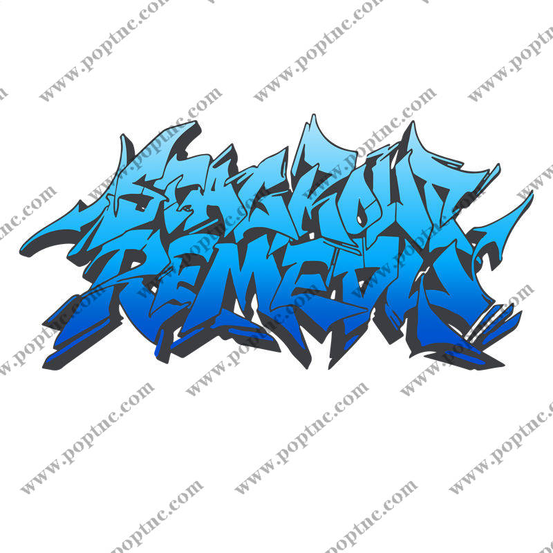 蓝色渐变纹理裁片印花,时尚潮流服装印花素材