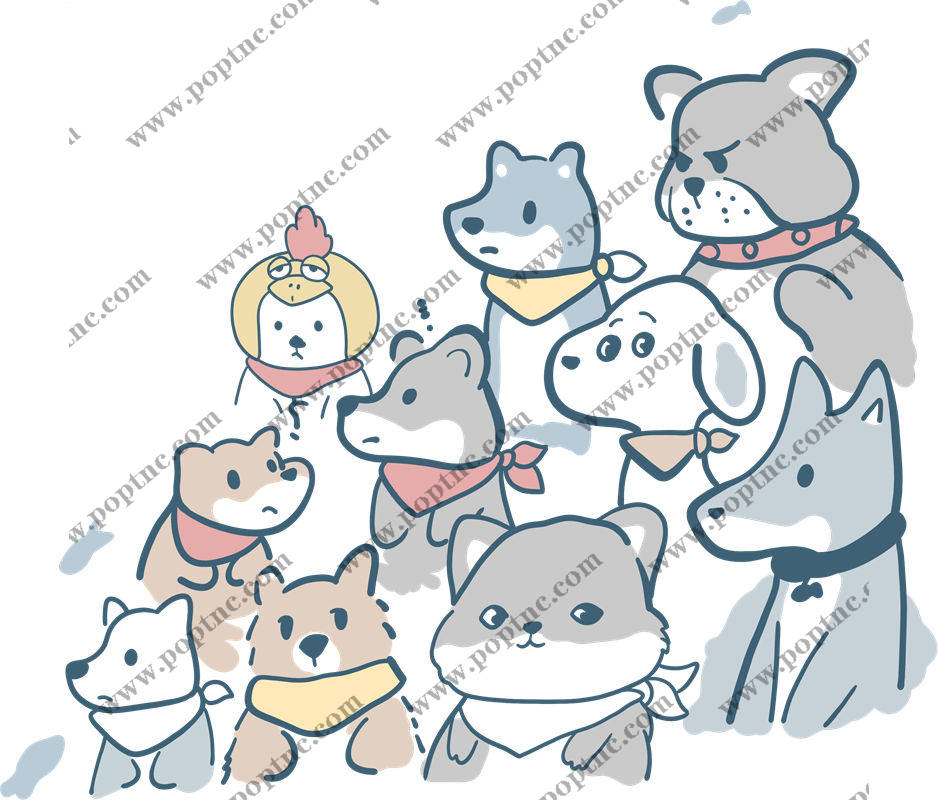 可爱动物图案服装印花素材,轻松打造个性时尚