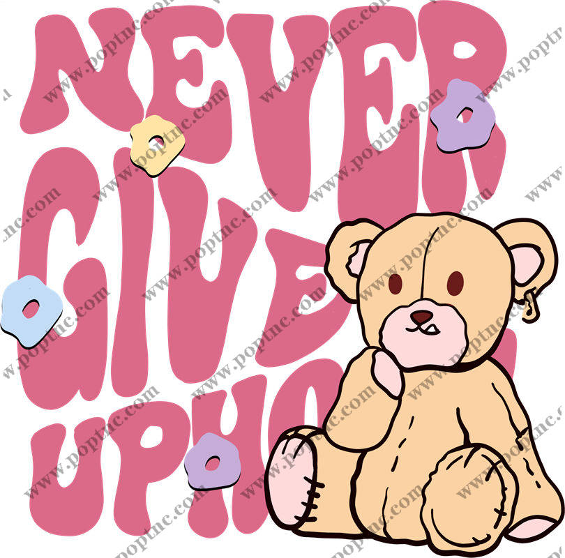 可爱泰迪熊图案服装印花裁片印花