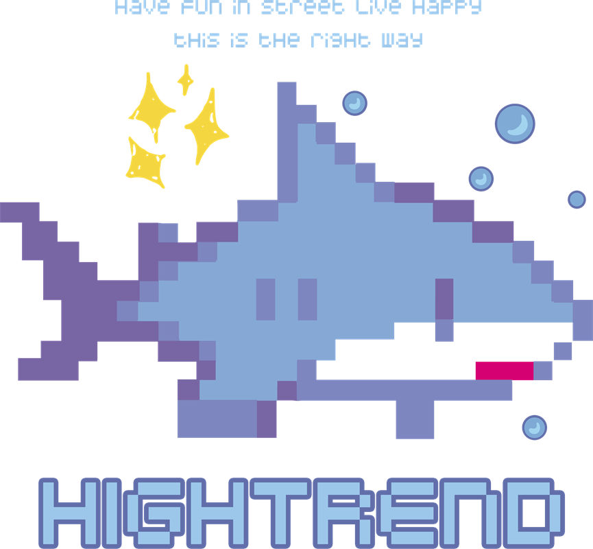 时尚像素风服装印花裁片设计