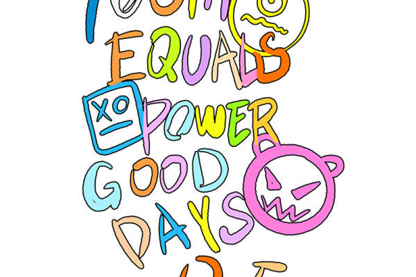 青春活力裁片印花：个性涂鸦风服装印花