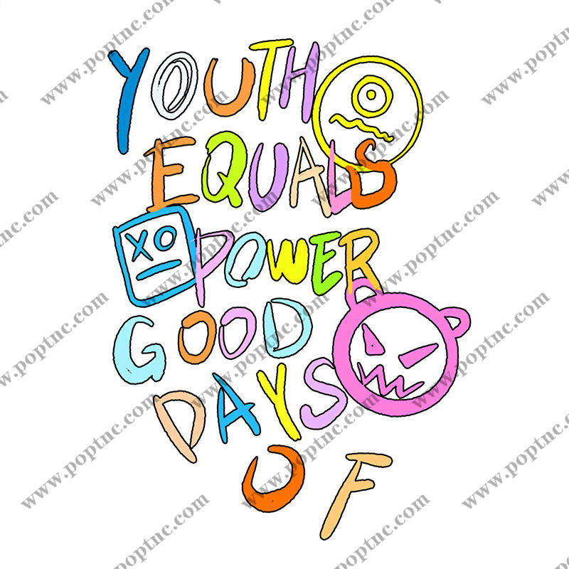 青春活力裁片印花:个性涂鸦风服装印花