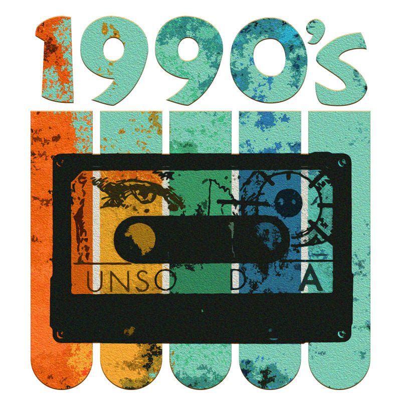 复古90年代风格裁片印花,打造个性服装