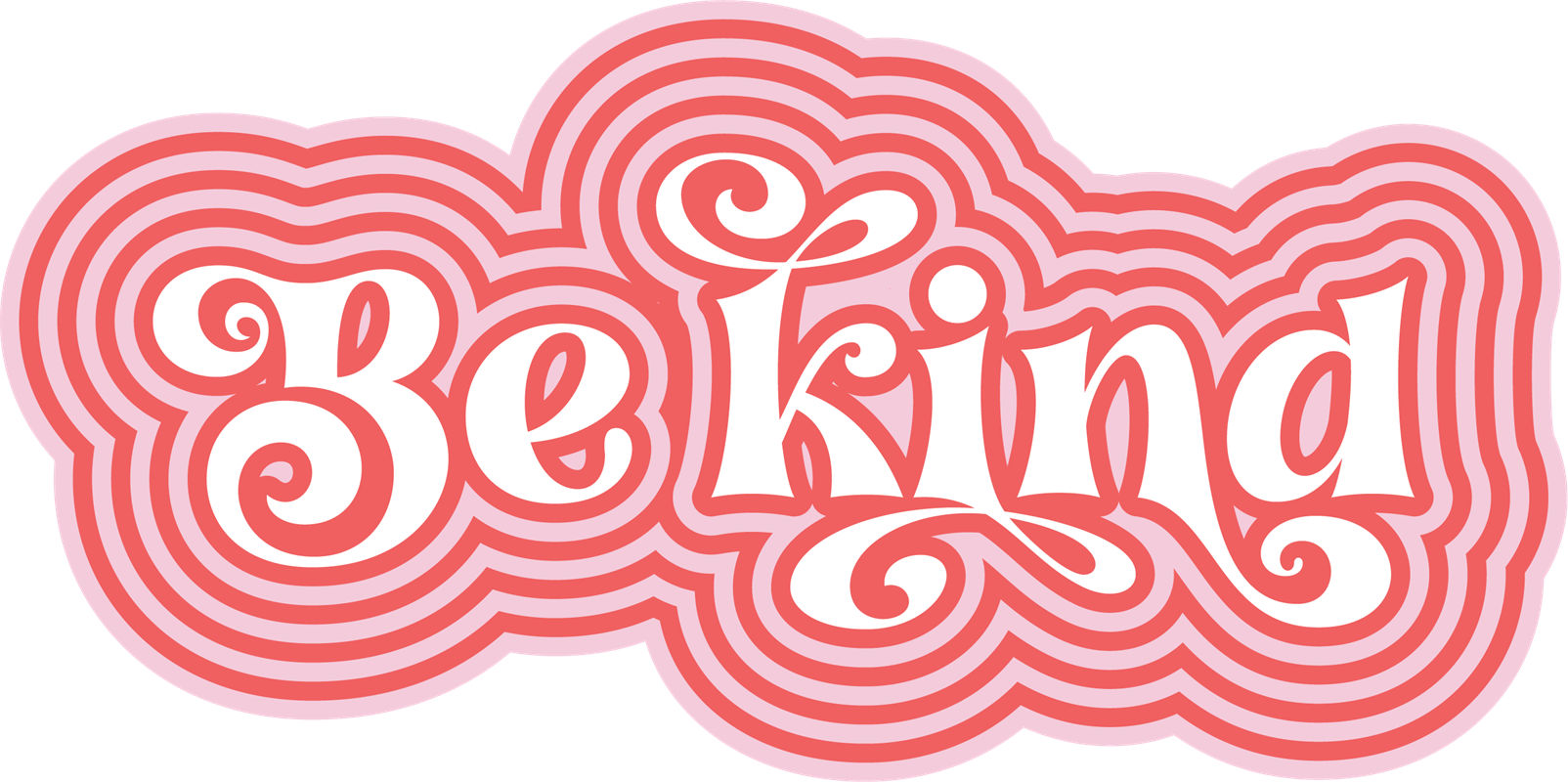 复古波普风服装印花:浪漫粉色波浪纹理