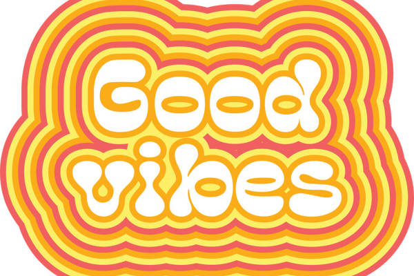 复古彩虹波浪纹服装印花裁片