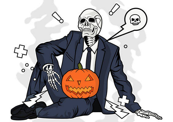 万圣节骷髅南瓜裁片印花，打造个性服装