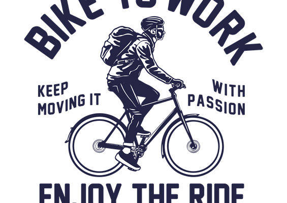 复古自行车骑行图案服装印花素材