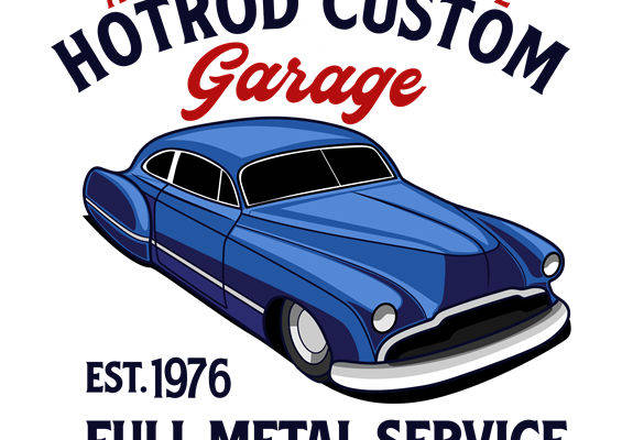 复古汽车图案裁片印花，打造个性服装