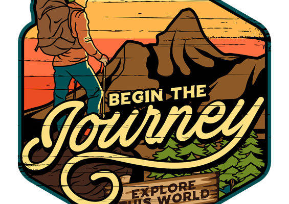 自然山景图案裁片印花，打造户外风格服装