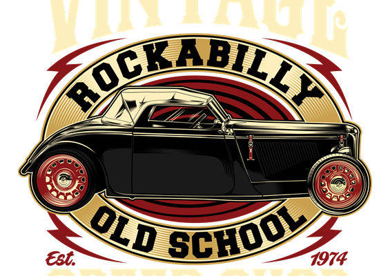 复古汽车图案裁片印花：打造个性服装