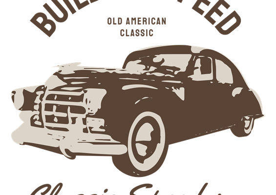 复古汽车图案裁片印花，打造经典风格服装