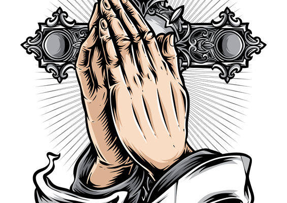 祈祷之手与十字架：服装印花裁片设计灵感