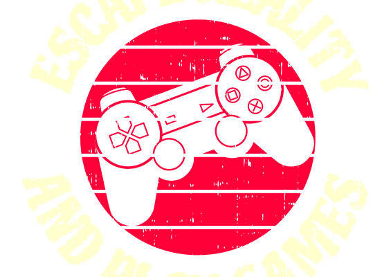 复古游戏机控制器图案的服装印花素材