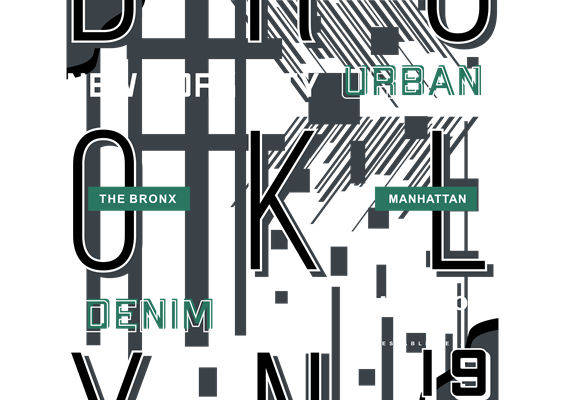 都市风格裁片印花：纽约四大区主题服装印花