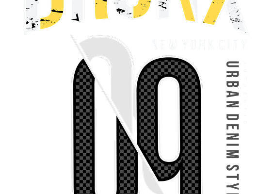 复古街头风服装印花裁片设计