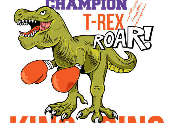 恐龙拳击手裁片印花：个性时尚的服装印花