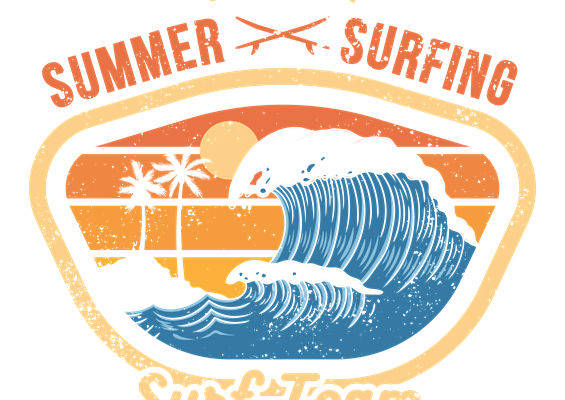 夏日冲浪风潮：加州冲浪印花图案，打造个性服装
