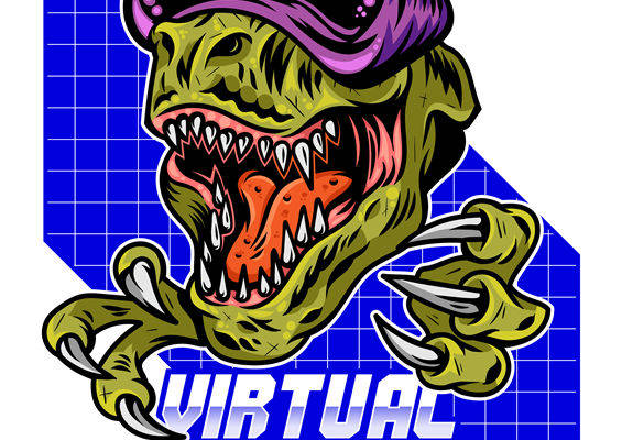 恐龙头像裁片印花：时尚前卫的服装印花设计