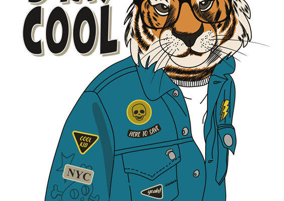 酷虎潮流印花图案，打造个性服装设计
