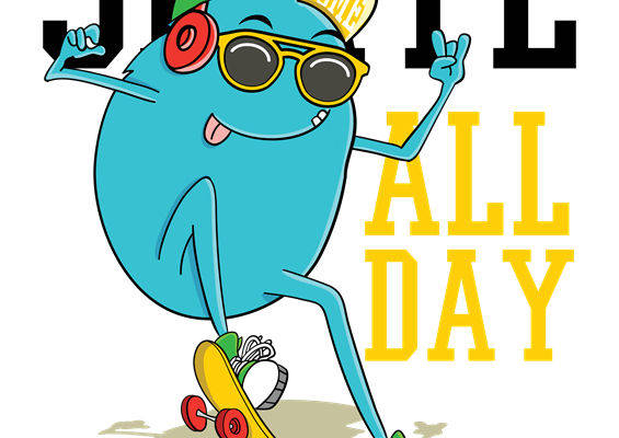 酷炫滑板少年图案服装印花设计