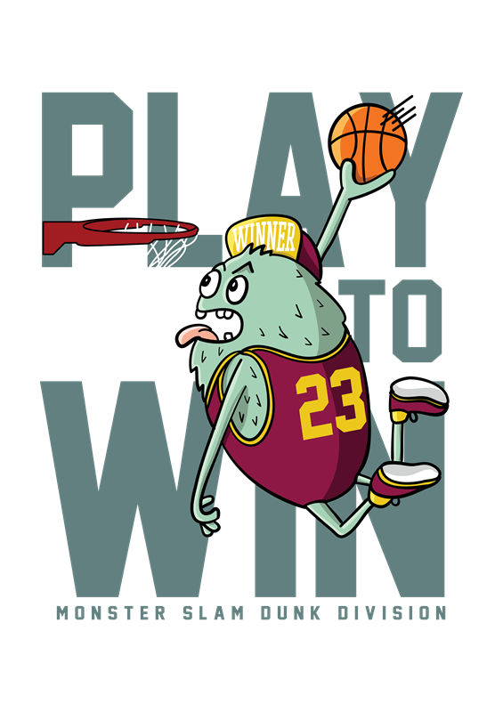 怪物篮球手裁片印花：独特设计与运动风服装印花