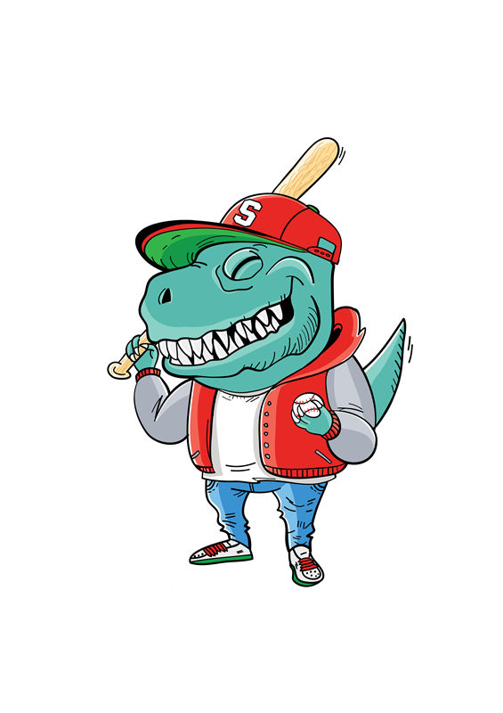 恐龙卡通印花:独特设计的服装印花裁片