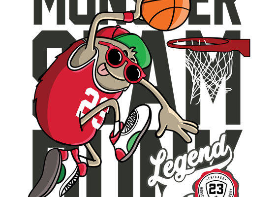 潮流篮球运动员印花图案，打造个性服装